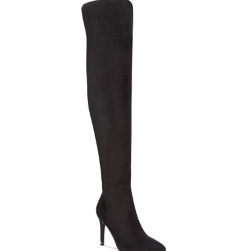 Sexy Black Suede Over-the-Knee Boots